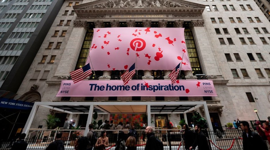 Abertura de capital do Pinterest na Bolsa de Nova York (Foto: Getty Images)