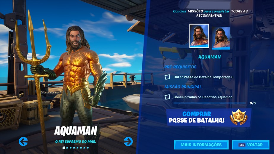 Fortnite: Temporada 3 do Capítulo 2  chega com Aquaman e mapa inundado