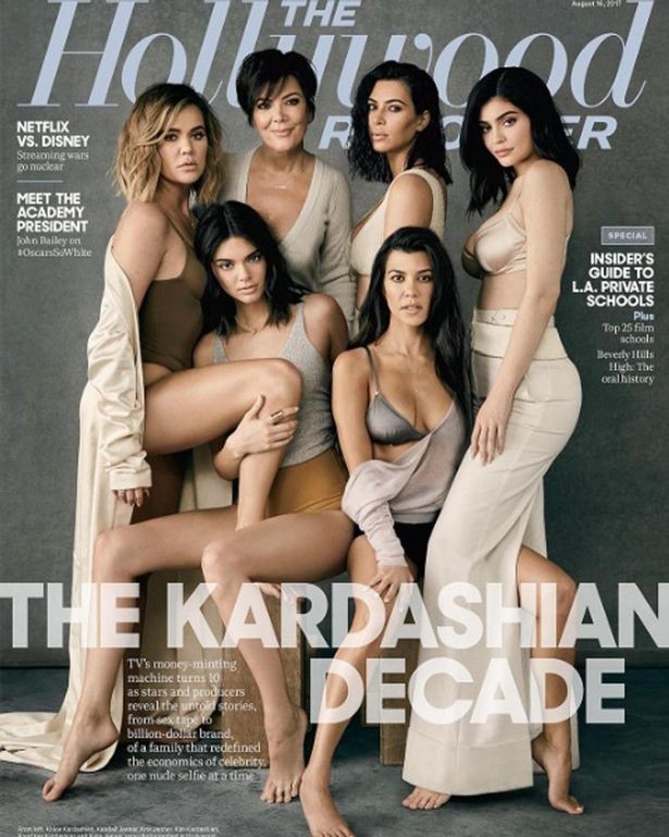 Capa da Hollywood Reporter com a família Kardashian-Jenner (Foto: Divulgação)