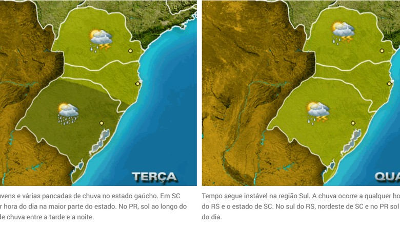 sul-previsão-18 e 19 de dezembro (Foto: Reprodução/Climatempo)