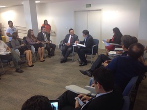 Equipes de transição promovem primeira reunião oficial sobre o governo do Amapá (Foto: Cassio Albuquerque/G1)