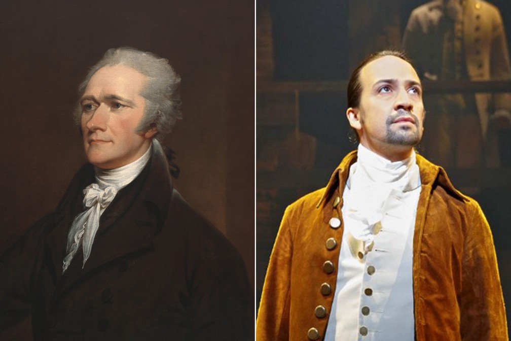 Lin-Manuel Miranda como Alexander Hamilton  — Foto: National Portrait Gallery; Divulgação