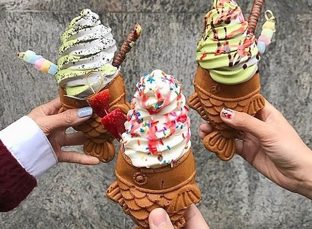 sorvete-de-casquinha-com-formato-de-peixe (Foto: Reprodução/Instagram)