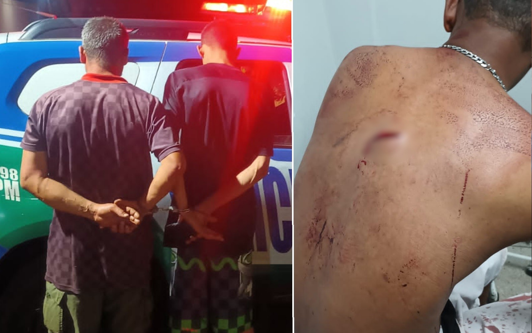 Pai e filho são presos suspeitos de tentar matar homem atropelado e depois esfaqueá-lo, em Goiânia 
