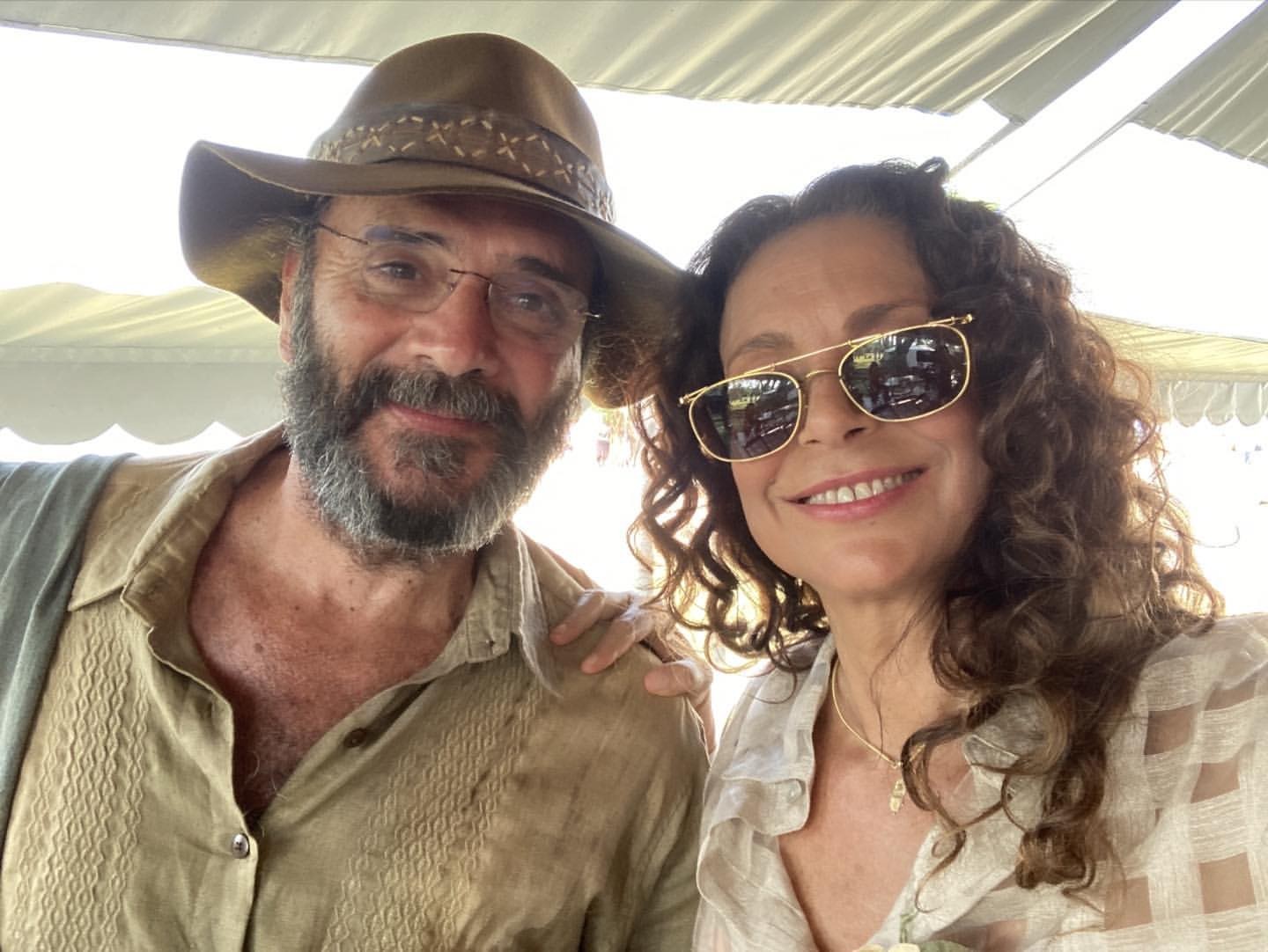 Almir Sater e Giovanna Gold se conheceram na versão de Pantanal em 1990 e se reencontraram em 2022 (Foto: Reprodução/Instagram)
