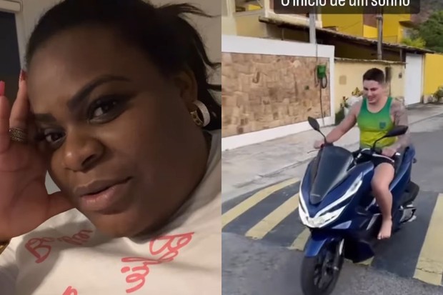 Jojo Todynho mostra marido caindo de moto e se diverte: Vai me dar uma nova