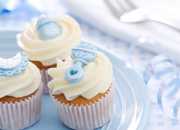 chá de bebê azul cupcake festa (Foto: Thinkstock)