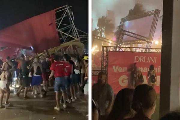 Ventos causam tragédia no Festival Medusa, na Espanha (Foto: Reprodução/Twitter)