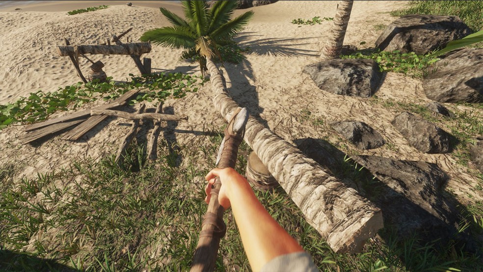 Durante sua jornada em Stranded Deep será preciso coletar recursos para sobreviver e explorar novas ilhas — Foto: Reprodução/Microsoft Store