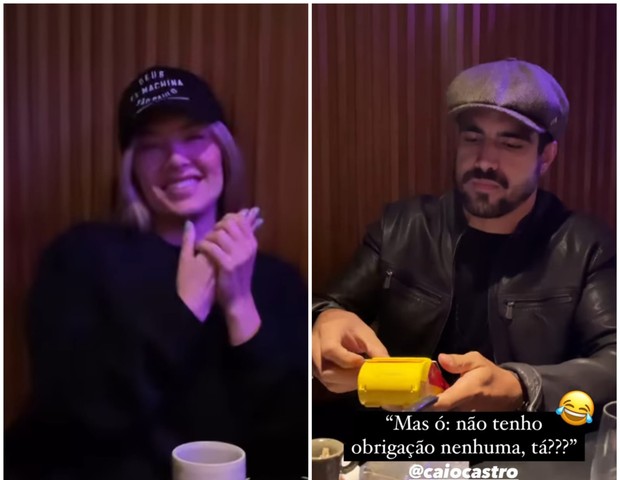 Caio Castro paga a conta da namorada em jantar (Foto: Instagram )