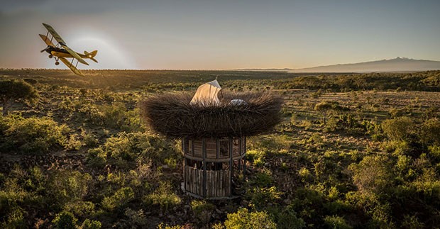 Hotel no Quênia imita ninho de pássaro gigante (Foto: Divulgação)