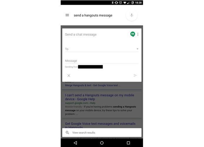 Google Now vai permitir enviar mensagens no Hangouts (Foto: Reprodu??o/5to9Google)