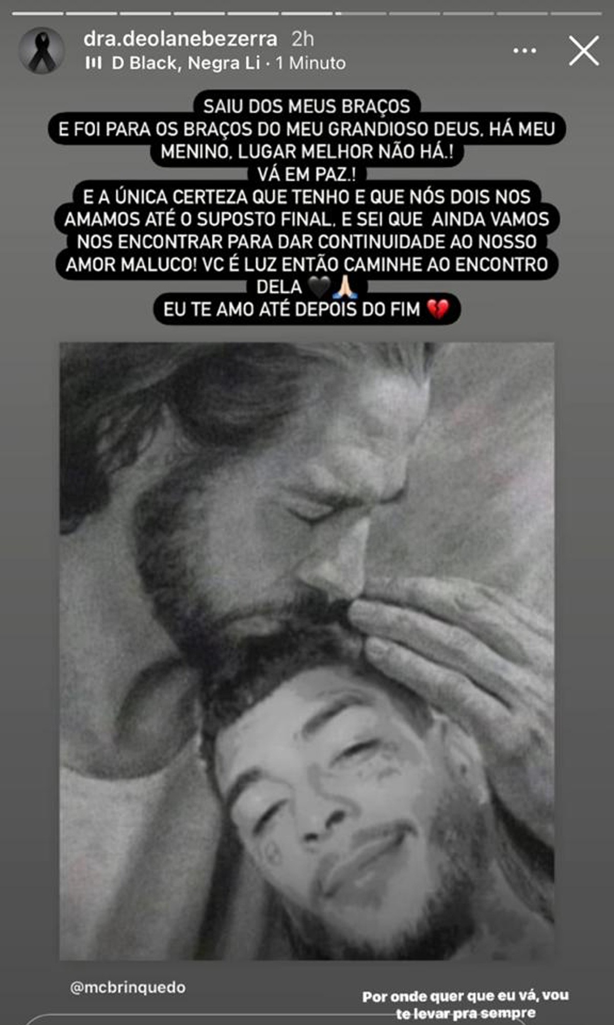 Deolane Bezerra fala sobre morte do marido no Insta Stories (Foto: Reprodução/Instagram)