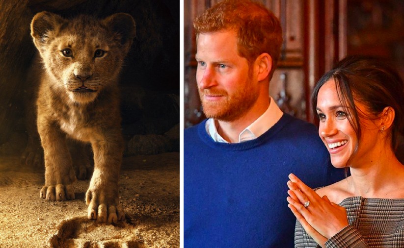 A atriz e duquesa Meghan Markle e o Príncipe Harry vão ao lançamento de O Rei Leão em Londres (Foto: Reprodução/Instagram)