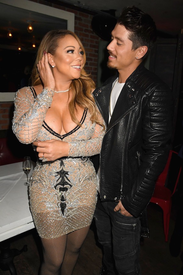 A cantora Mariah Carey com o dançarino Bryan Tanaka (Foto: Getty Images)