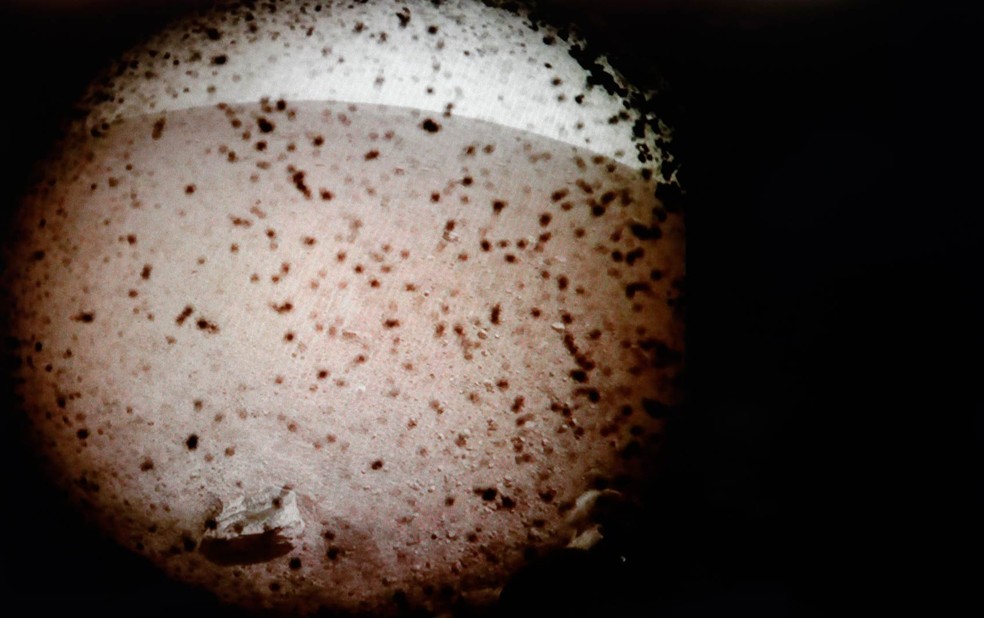 Primeira imagem enviada pela sonda Insight de Marte — Foto: Nasa/via AP