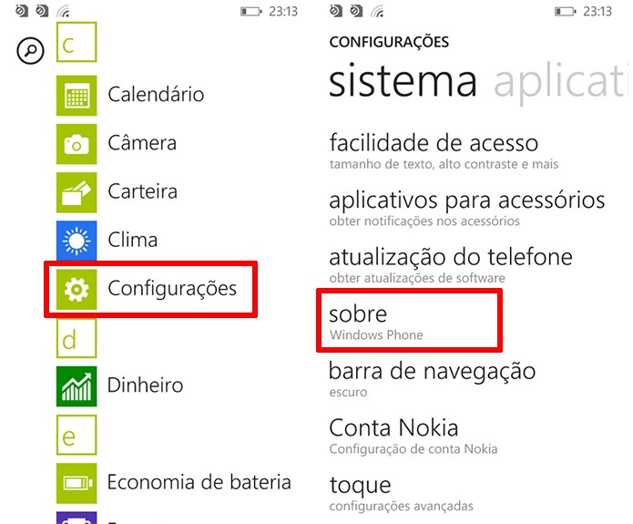 Lumia 630 pode ter configurações de fábricas restauradas na opção Sobre (Foto: Reprodução/Elson de Souza)