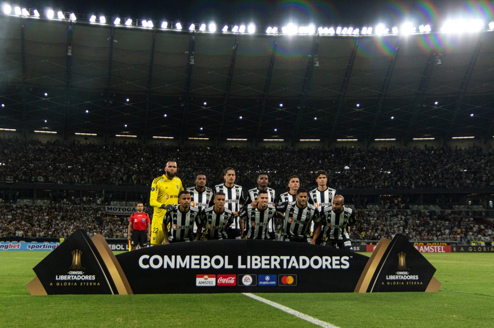 Formação do Atlético na Libertadores contra o Carabobo — Foto: Alessandra Torres/AGIF