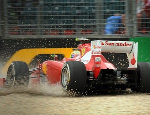 Felipe Massa rodou em Melbourne e abandonou treino (Foto: EFE)