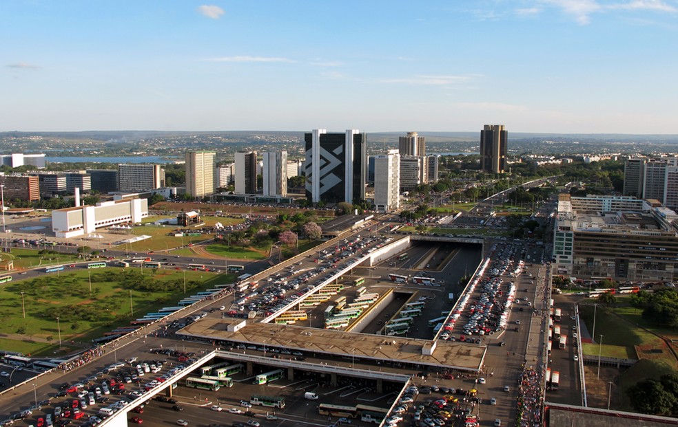 Vista aérea da Rodoviária do Plano Piloto, em Brasília — Foto: Jamila Tavares / G1