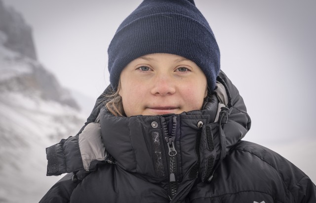WARNING: Embargoed for publication until 00:00:01 on 06/04/2021 - Programme Name: Greta Thunberg: A Year to Change the World  - TX: n/a - Episode: n/a (No. 1) - Picture Shows: Greta Thunberg on the Athabasca Glacier. Greta Thunberg - (C) BBC Studios - Pho (Foto: BBC Studios / PBS)