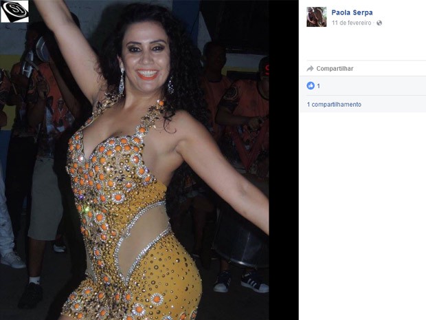 Paola desfilaria pela Imperatriz Dona Leopoldina, de Porto Alegre (Foto: Reprodução / Facebook)