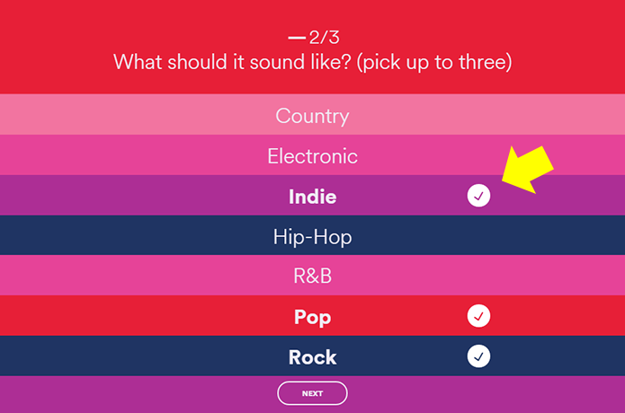 Escolha até três gêneros musicais (Foto: Reprodução/Paulo Alves)