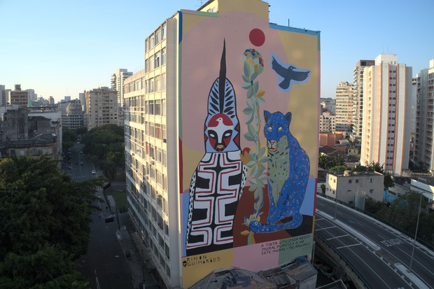 Pindorama: mural de Rimon Guimarães para o projeto Converse City Forests (Foto: divulgação)