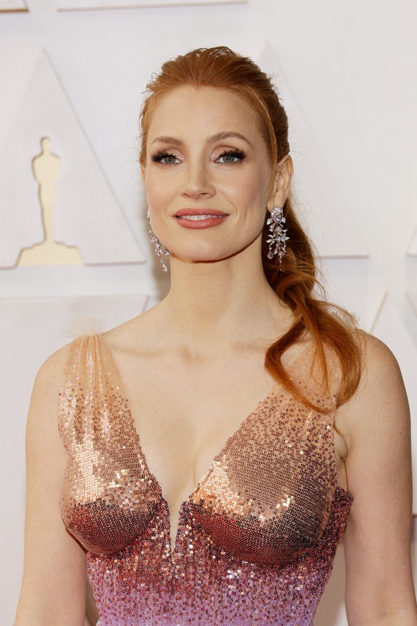 HOLLYWOOD, CALIFORNIA - MARCH 27: Jessica Chastain attends the 94th Annual Academy Awards at Hollywood and Highland on March 27, 2022 in Hollywood, California. (Photo by Mike Coppola/Getty Images) (Foto: Getty Images)