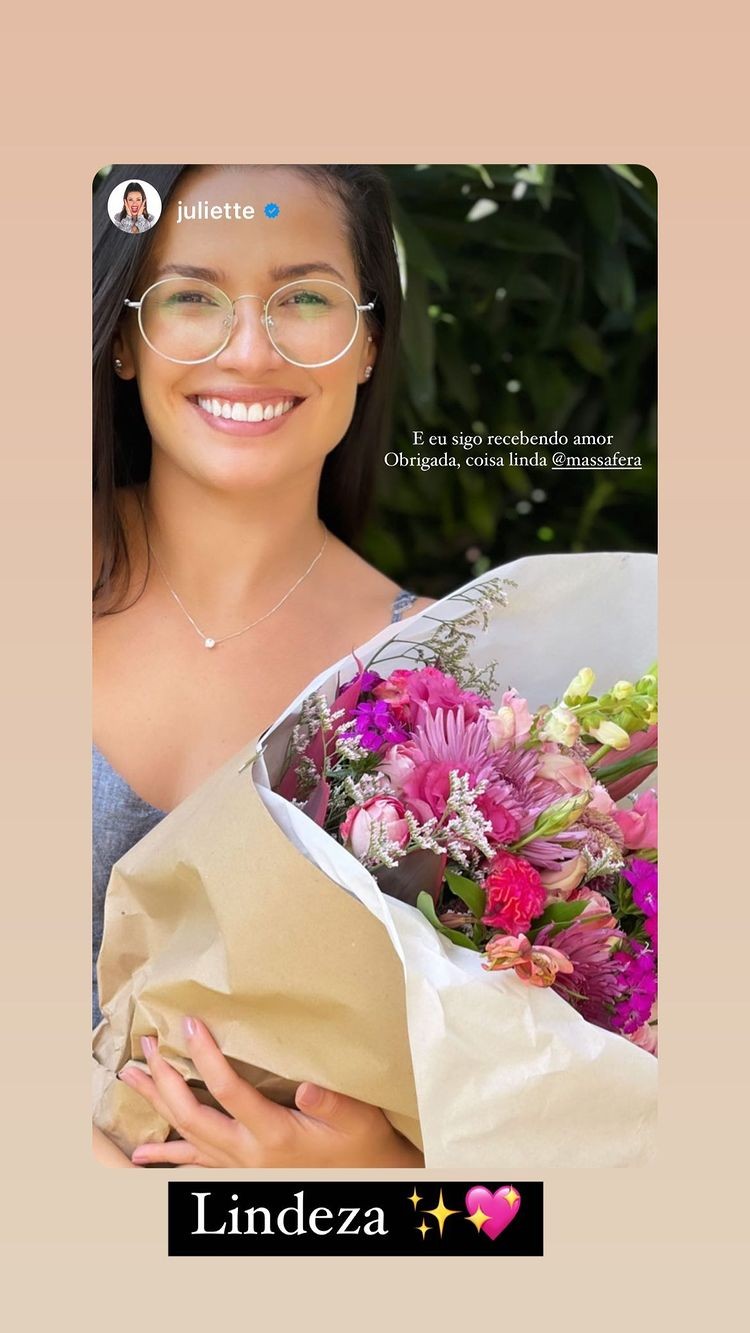 Grazi Massafera envia flores para Juliette (Foto: Reprodução/Instagram)