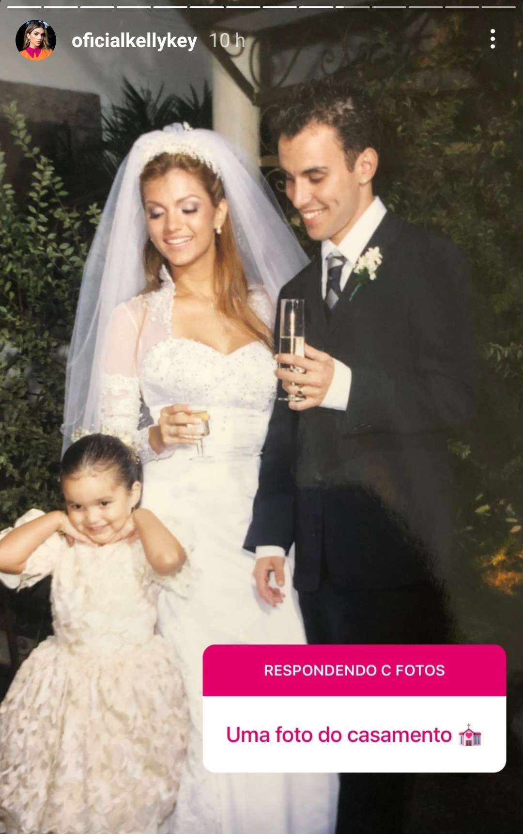 Kelly Key no casamento com Mico Freitas, em 2004 (Foto: Reprodução / Instagram )