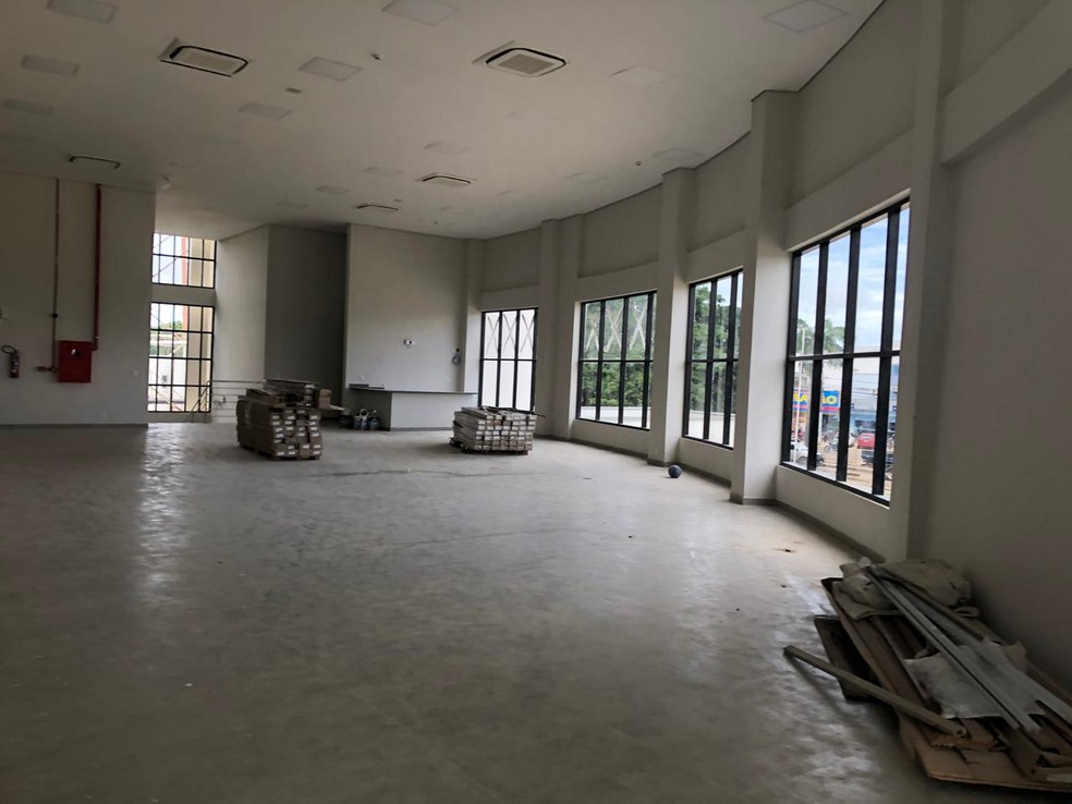 Sala de espera das apresentações no novo teatro de Ariquemes.  — Foto: Rede Amazônica/Reprodução
