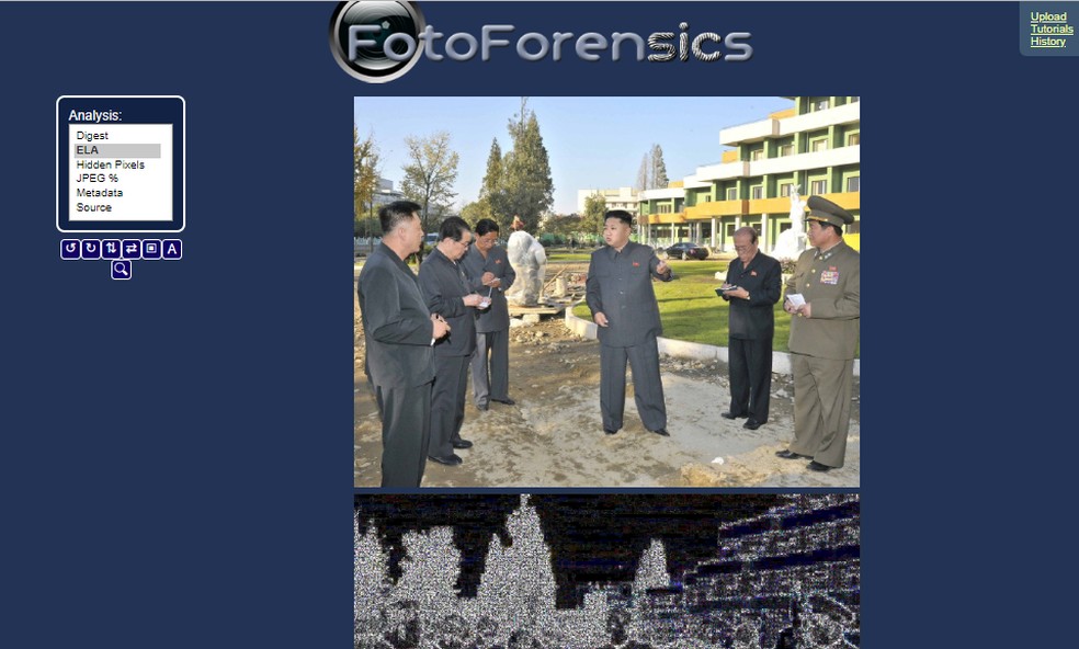 Site FotoForensics ajuda a analisar imagens — Foto: Reprodução/Isabela Cabral