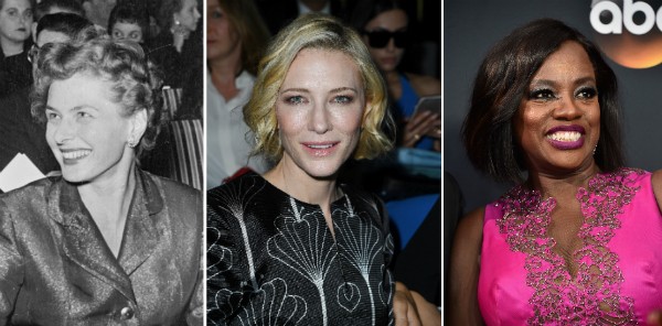 Ingrid Bergman, Cate Blanchett e Viola Davis (Foto: Getty Images)
