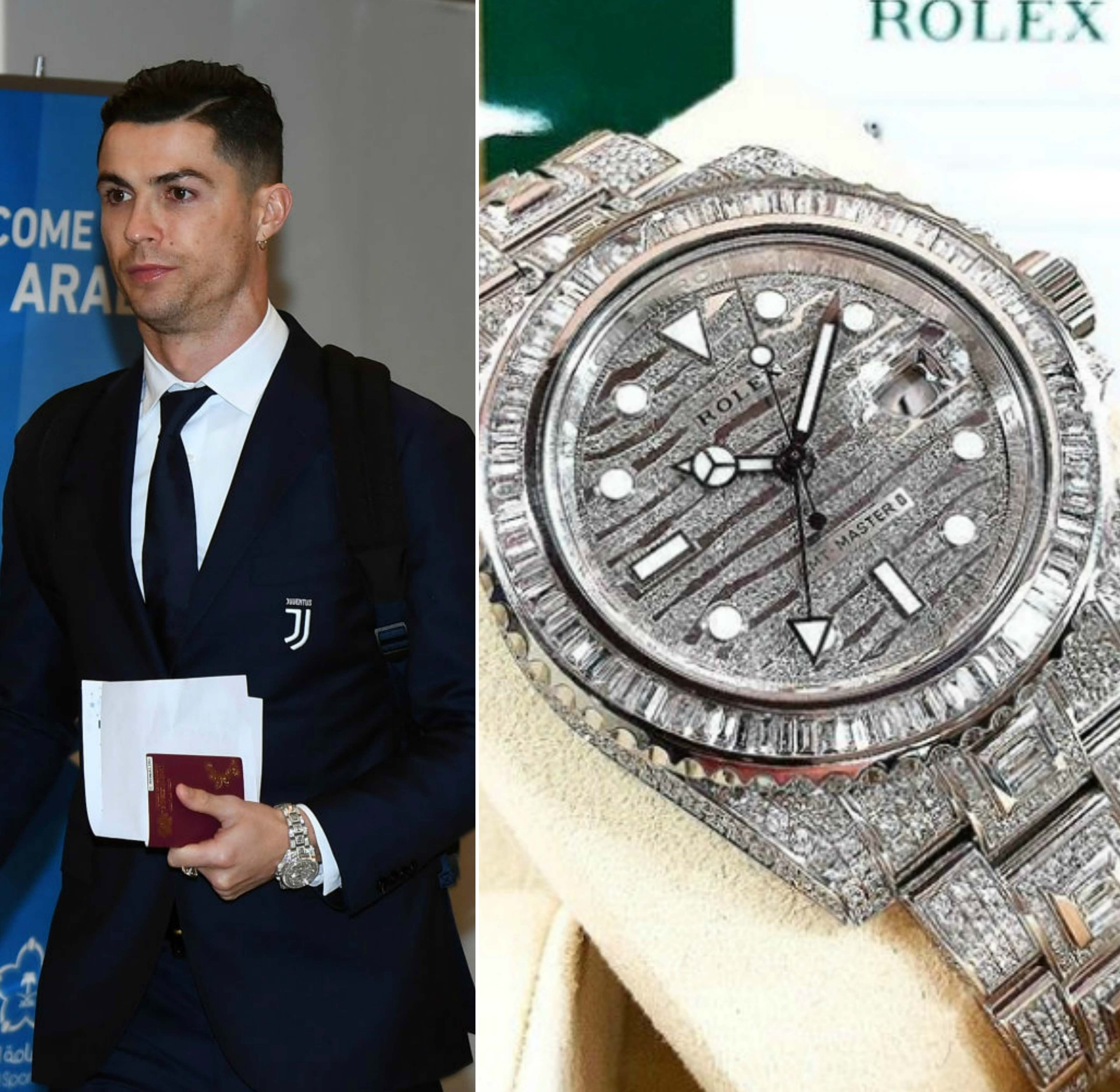 Cristiano Ronaldo usa relógio raro de quase R$ 2 milhões (Foto: Getty Images e Reprodução/Instagram)