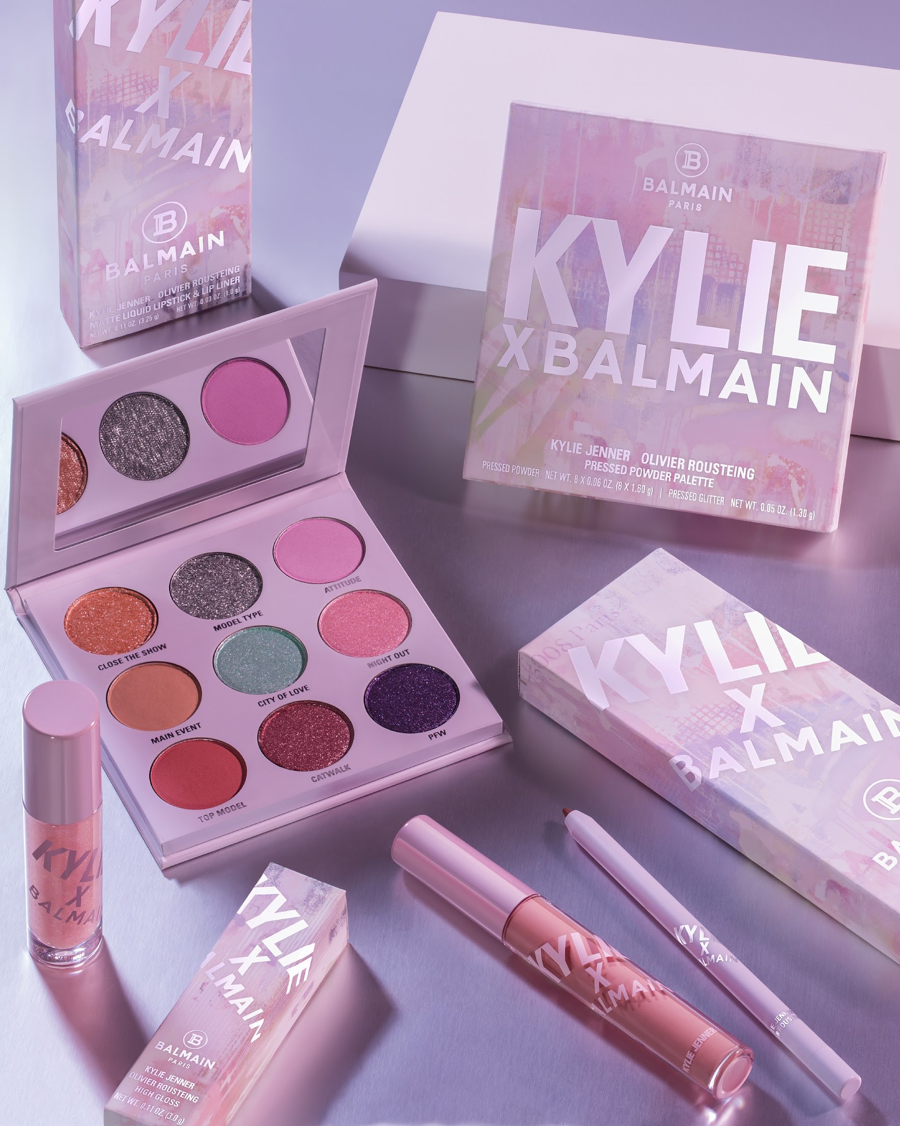 A coleção de maquiagem que marca a parceria Kylie Cosmetics x Balmain (Foto: Divulgação)