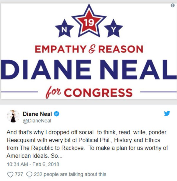 Slogan da campanha de Diane divulgado no Twitter (Foto: Reprodução/Twitter)