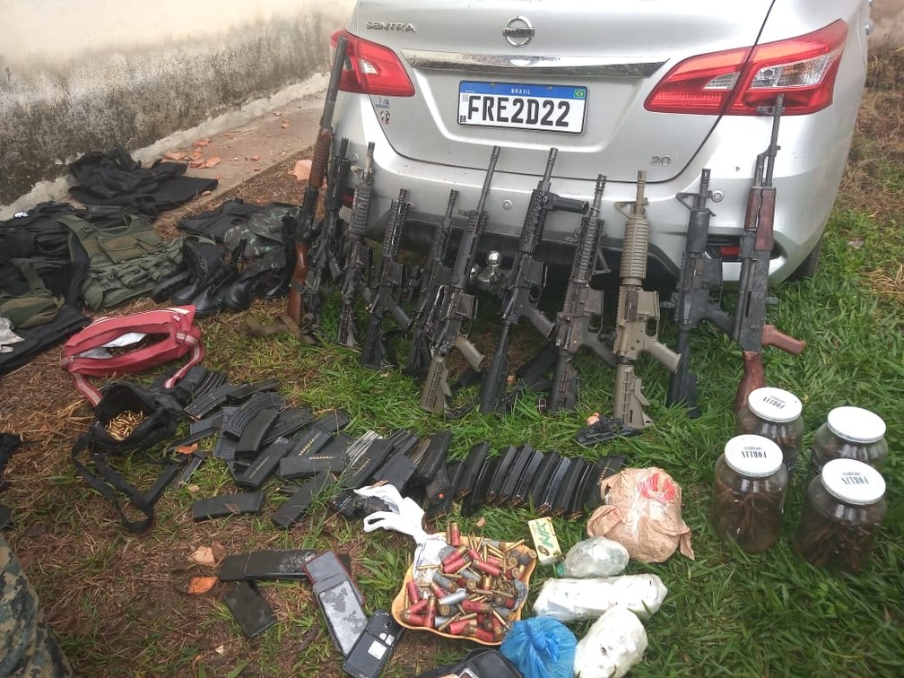 Operação em Varginha terminou com 26 suspeitos de planejar roubo a banco mortos — Foto: Divulgação/Polícia Militar
