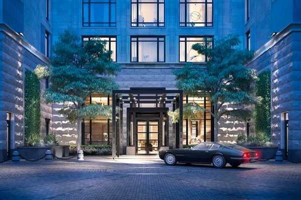 A entrada do prédio em Nova York com um apartamento de Gisele Bündchen e Tom Brady (Foto: Divulgação)