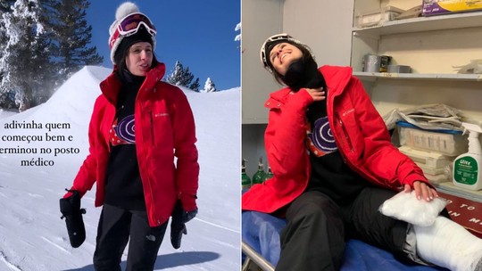 Amanda de Godoi sofre acidente de snowboard e revela interesse romântico em médico que a atendeu