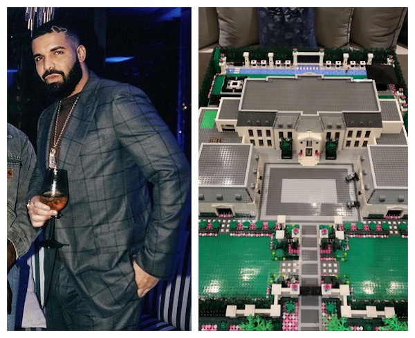 A réplica de LEGO da mansão do rapper Drake (Foto: Instagram)
