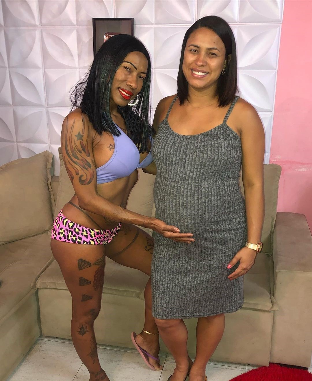 Inês Brasil e a filha, Monique (Foto: Reprodução Instagram)