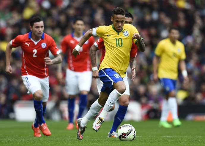 Neymar, Brasil x Chile, Emirates Stadium (Foto: Reuters)