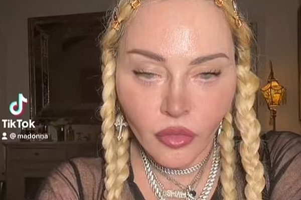 Madonna em vídeo recente no TikTok (Foto: reprodução)