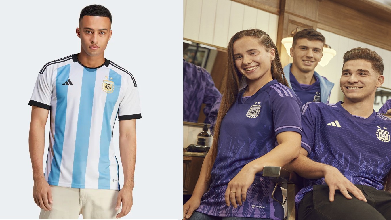 Os uniformes da Argentina