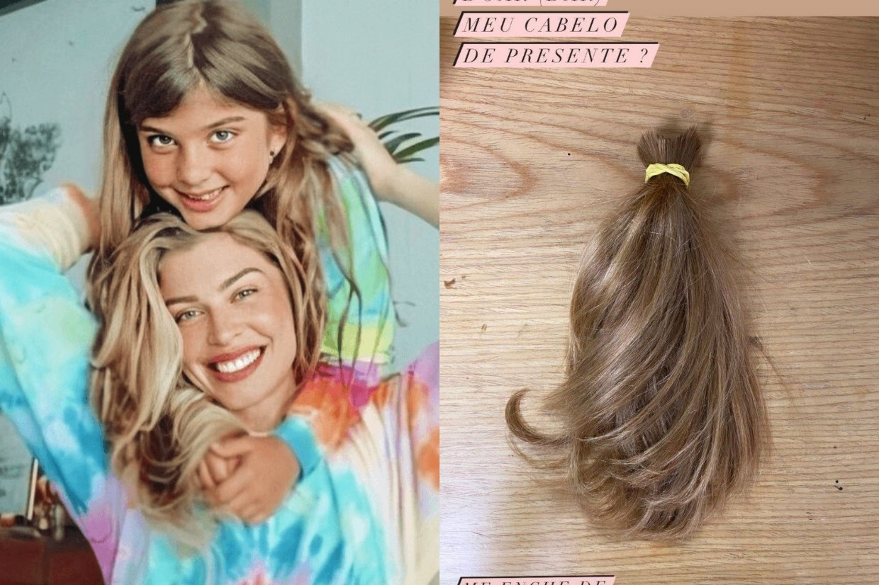 Filha de Grazi Massafera doa cabelo (Foto: Reprodução/Instagram)