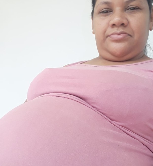 Mãe engravida de quadrigêmeos (Foto: Arquivo Pessoal)