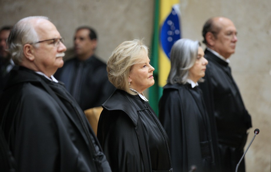 A ministra Rosa Weber, durante solenidade que marcou o início da sua presidência do Supremo Tribunal Federal, no mês passado