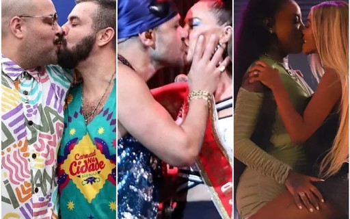 Famosos beijam muito em festas de Carnaval