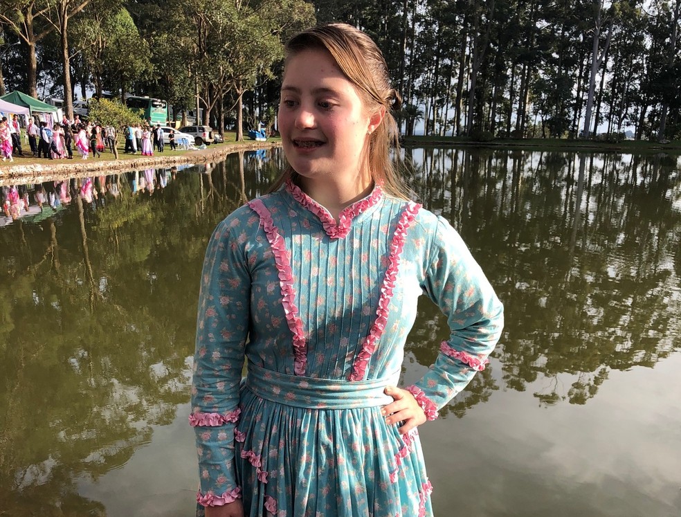 Declamadora Laura Kuhn, de Espumoso.  â Foto: Giovani Grizotti